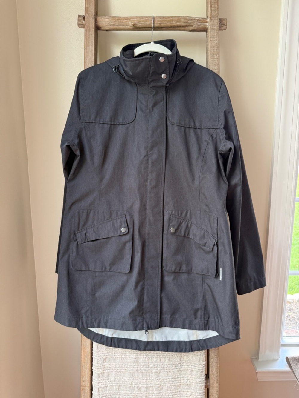 Mondetta Black Utility Rain Jacket with Hood